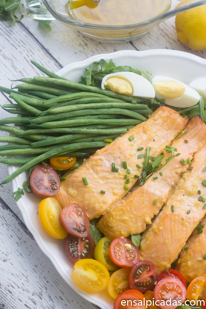 Receta de ensalada de salmon nicoise
