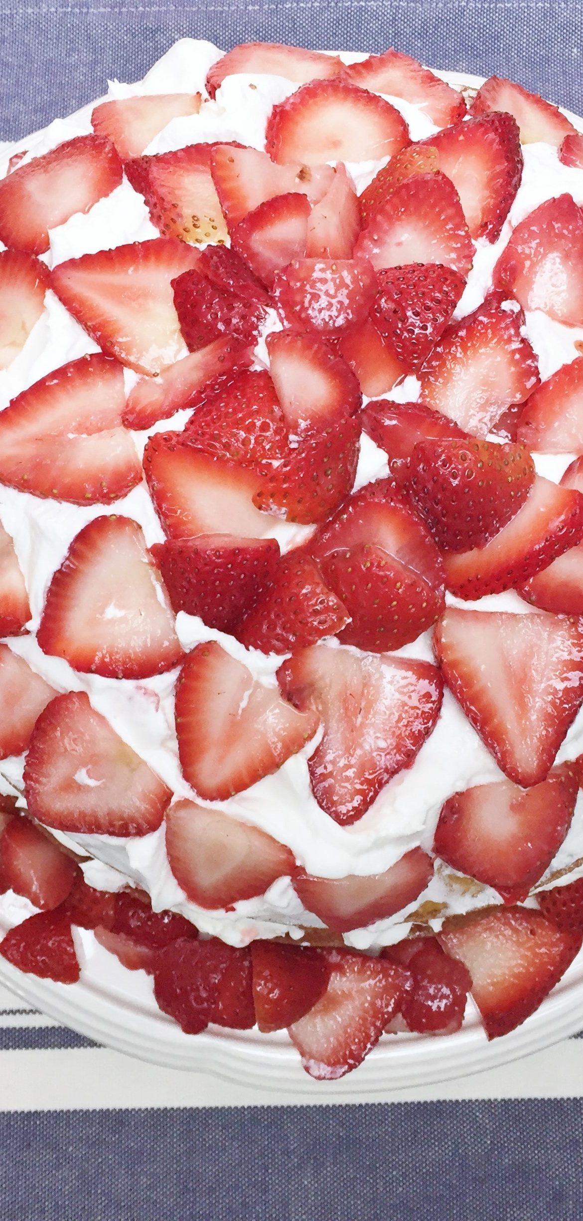 Receta de strawberry shortcake. Bizcocho con fresas.