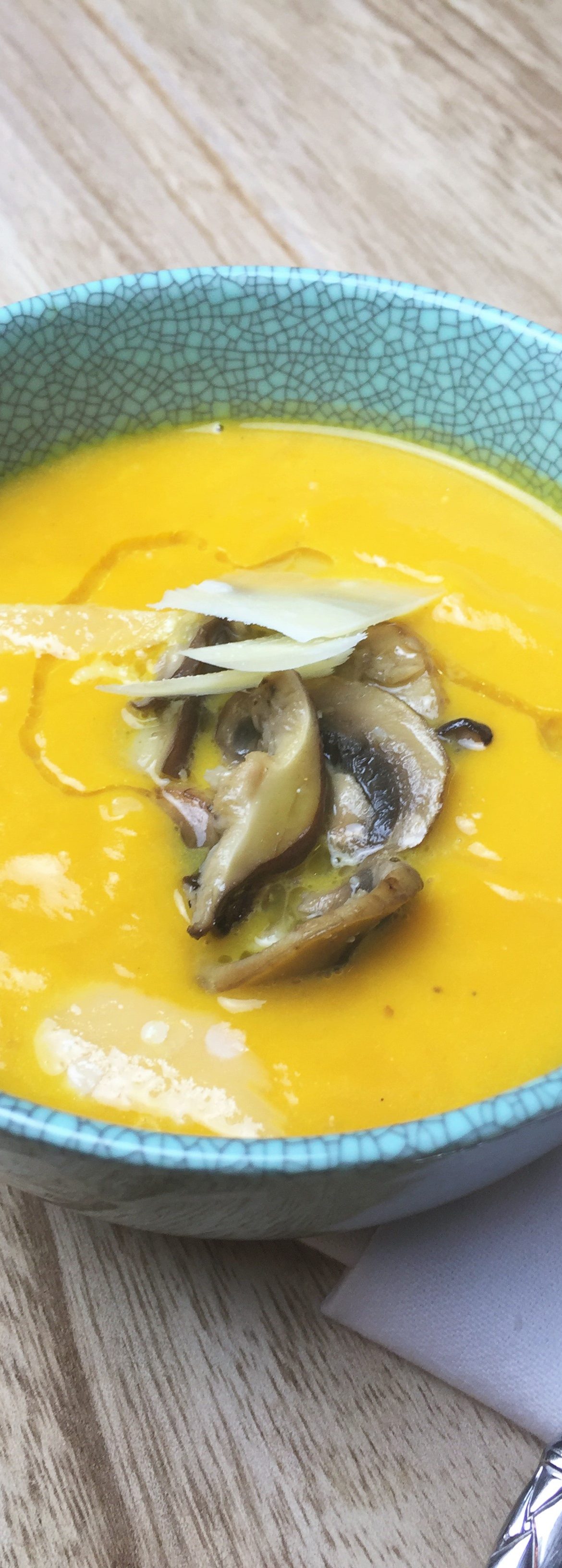 Receta de Sopa de Calabaza con Setas