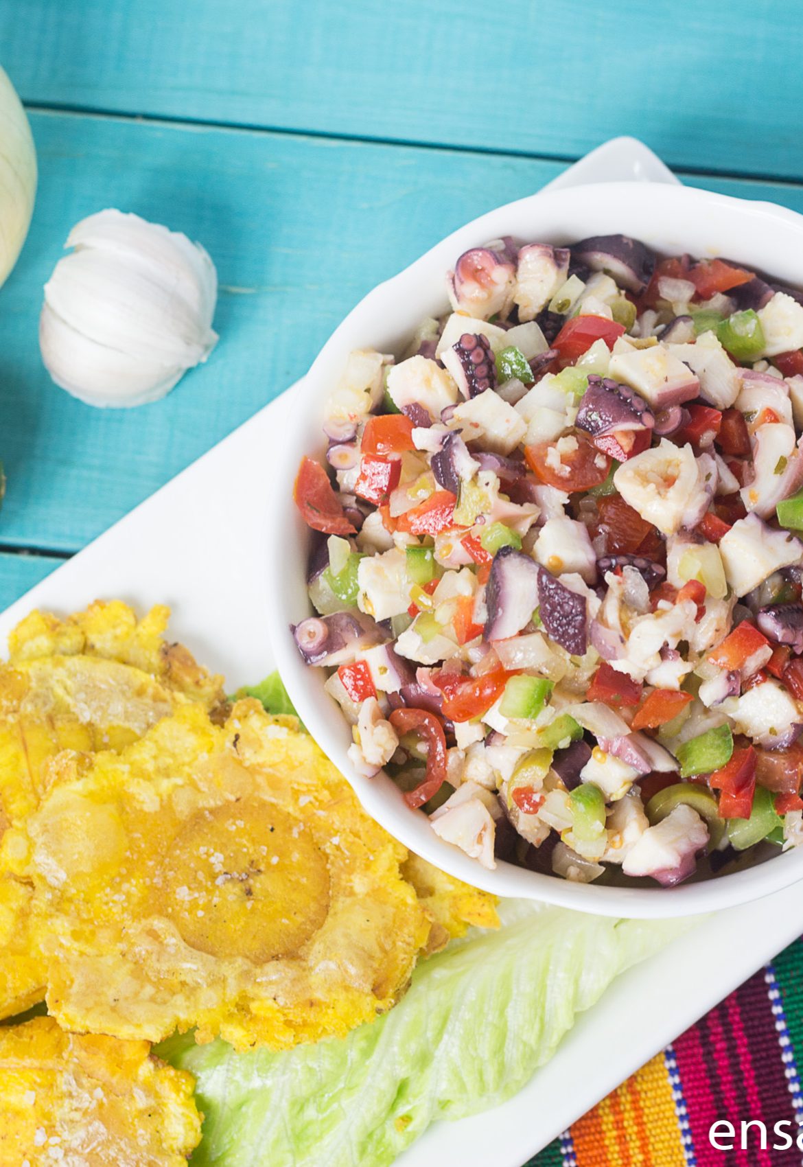 Receta de Ensalada de Pulpo con Pulpo pre-cocido.