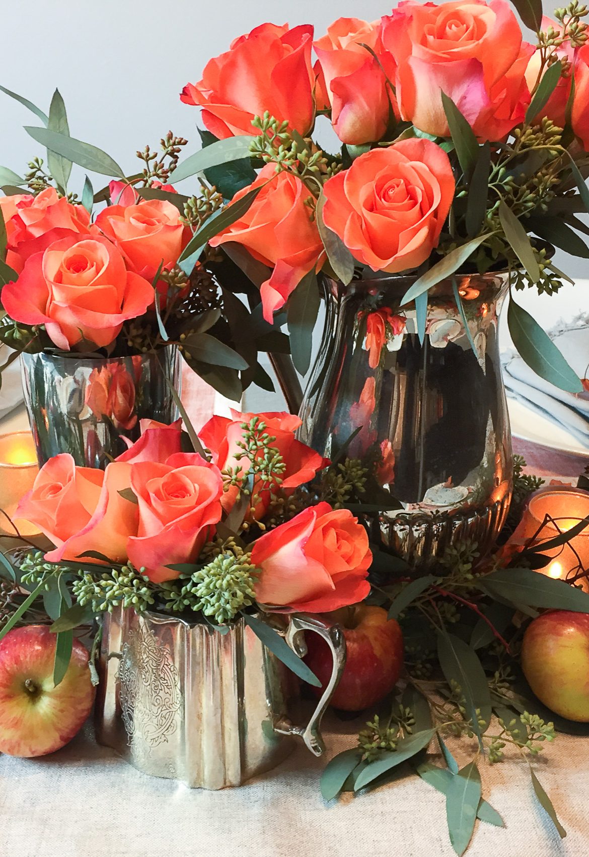 Ideas para Decorar en Acción de Gracias. Thanksgiving table setting tablescape