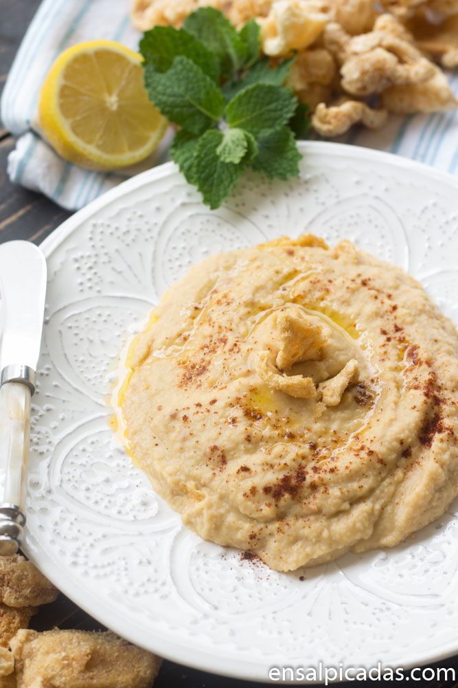 Receta de Hummus con sabor a mofongo