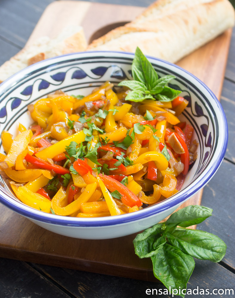 Receta italiana de Ensalada de Pimientos Peperonata