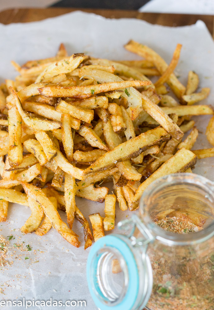 Receta deliciosa de Papas Fritas con Especias y Aceite de Trufas.