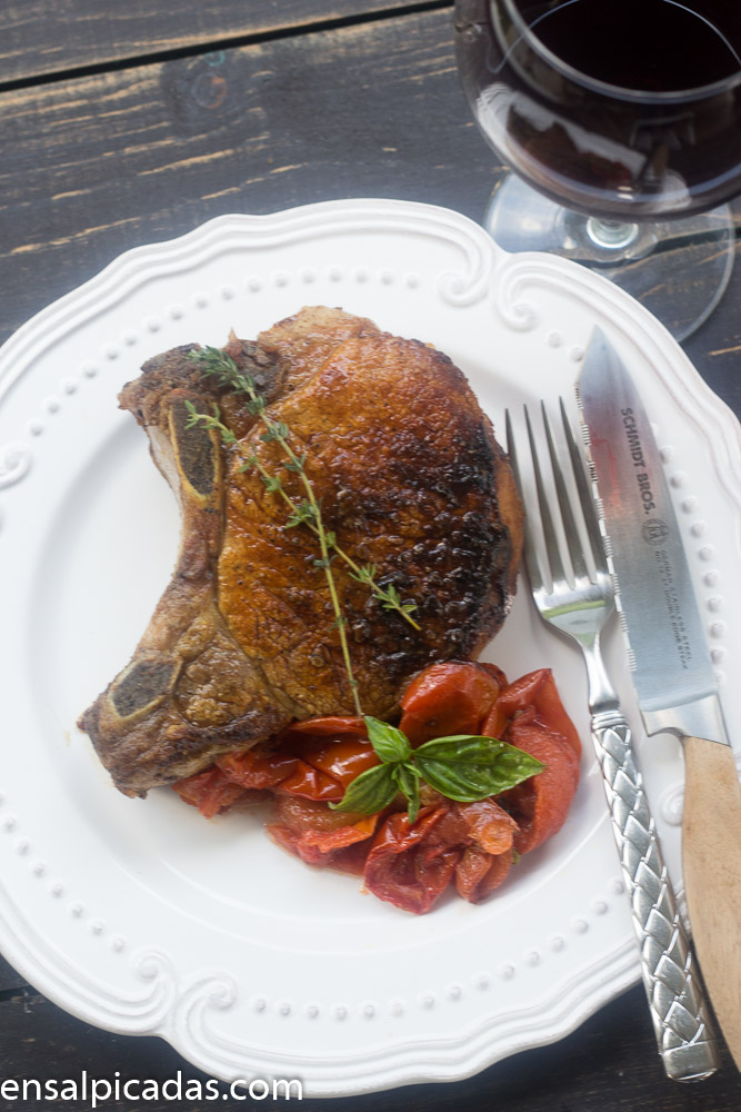 Cómo hacer chuletas gruesas o chuletón de cerdo como en restaurante