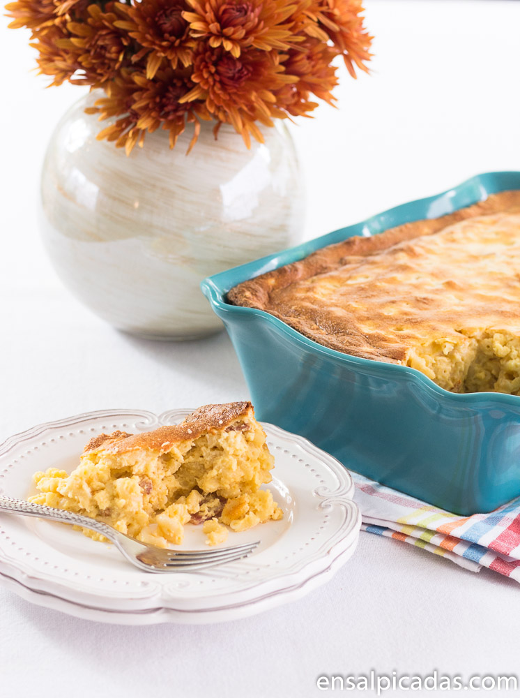 Receta de Macarrones con queso estilo soufflé.