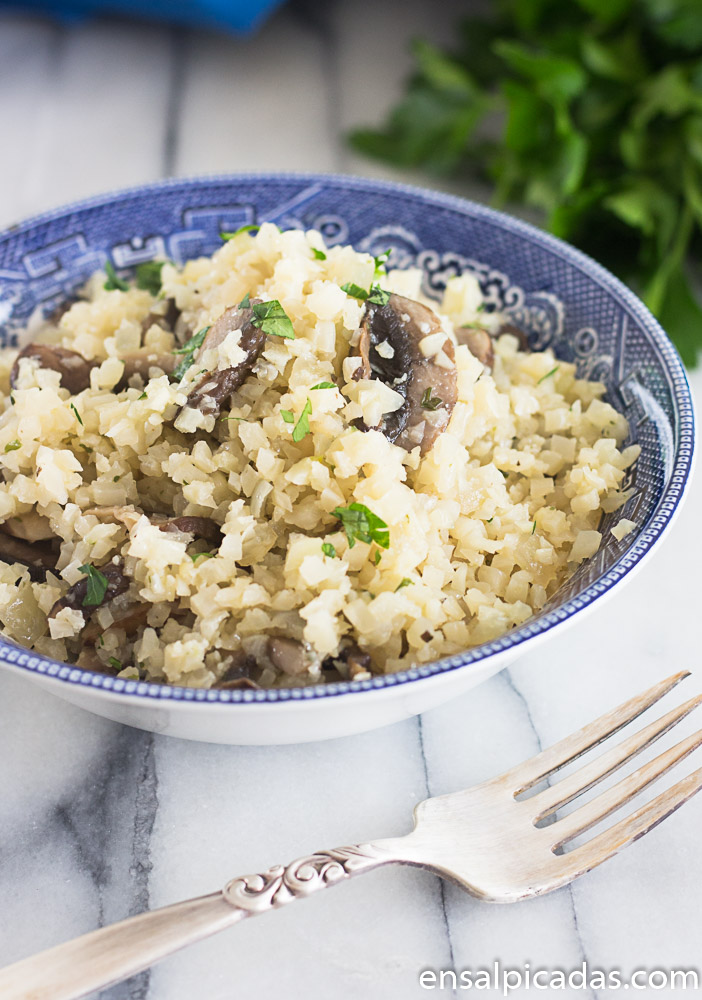 Receta de Arroz de Coliflor con Setas Recetas con Coliflor
