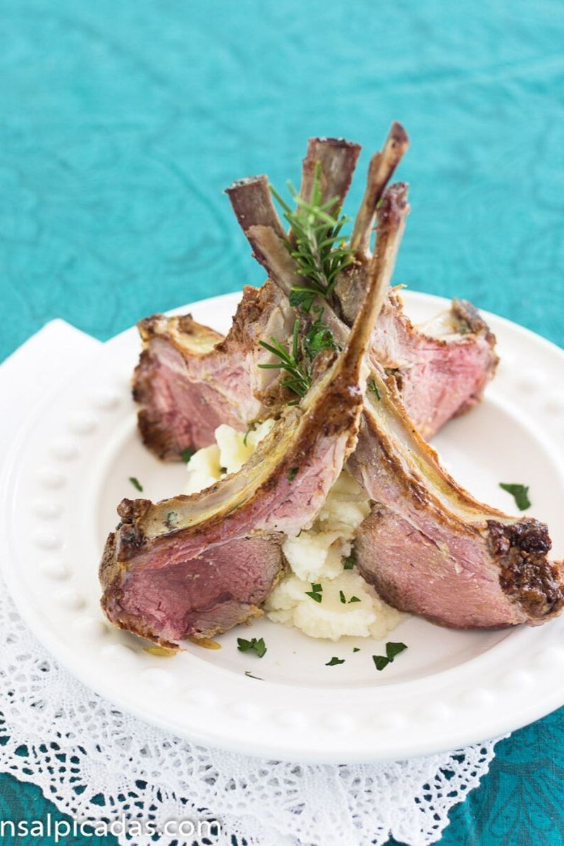 Receta de Chuletas de Cordero. No sientes el sabor fuerte de cordero.