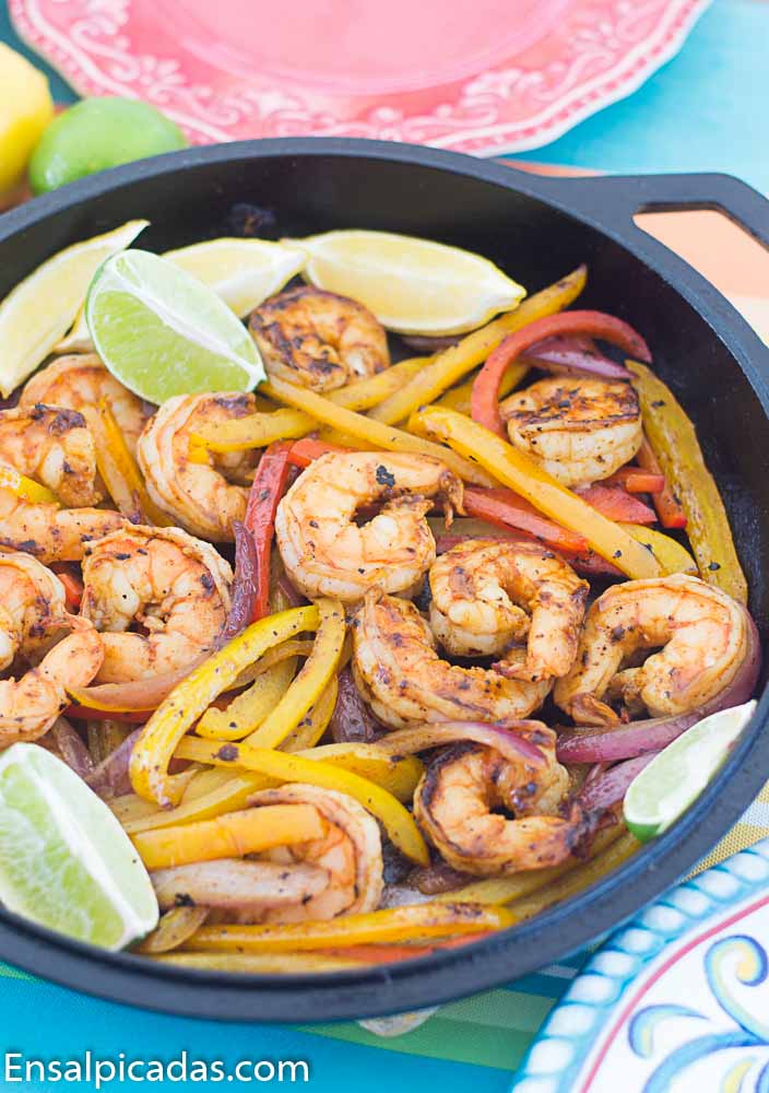 Receta de Fajitas de Camarones