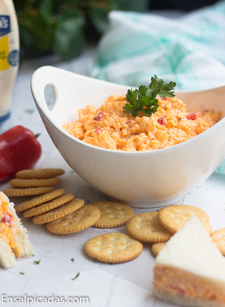 Receta de Dip de Queso y Pimiento Morrón