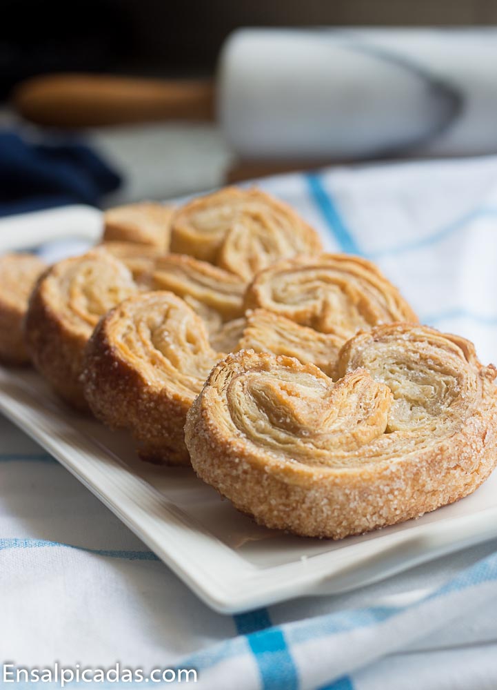 Receta de palmeras (palmeritas de hojaldre)
