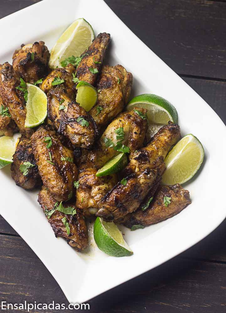 Receta de Alitas Chile y lima a la parrilla