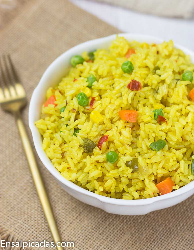 Receta de Arroz Amarillo con Vegetales