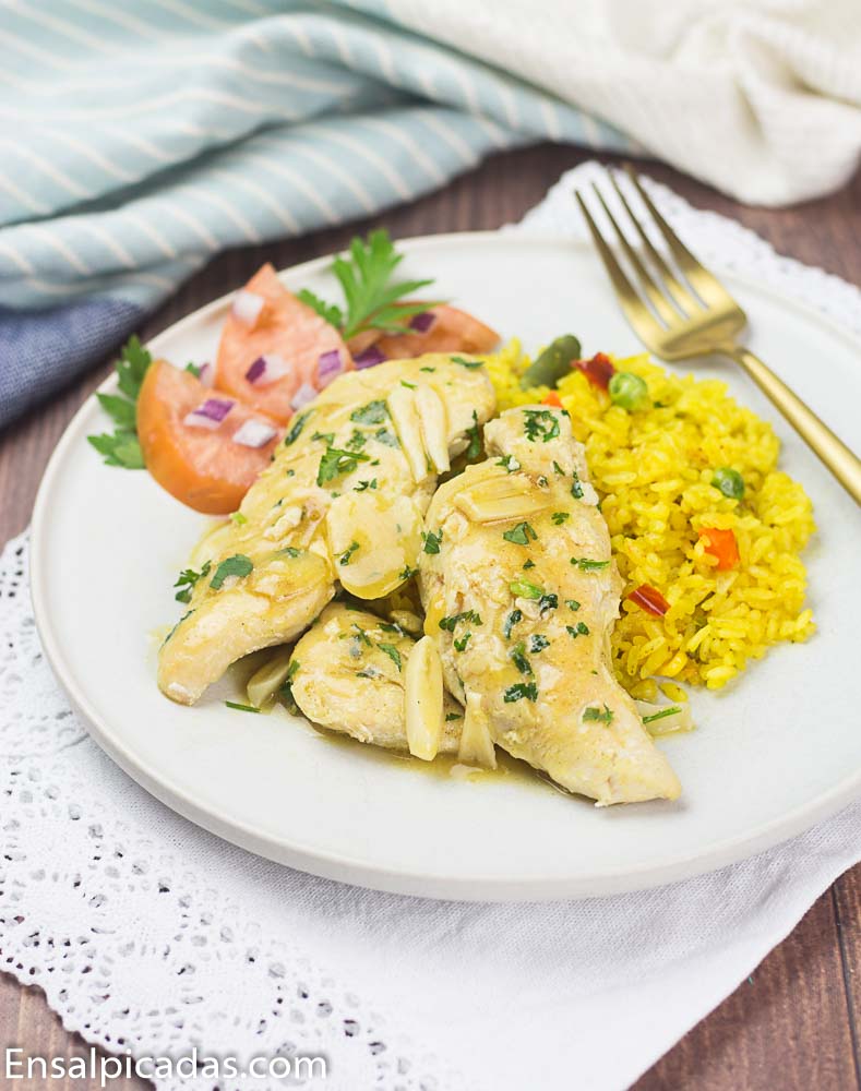 Receta de Pollo al Ajillo al estilo de Ensalpicadas