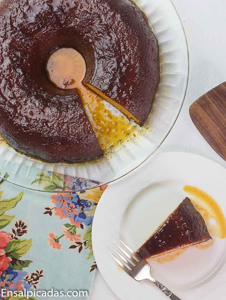 Receta de flan de calabaza como un budin de calabaza