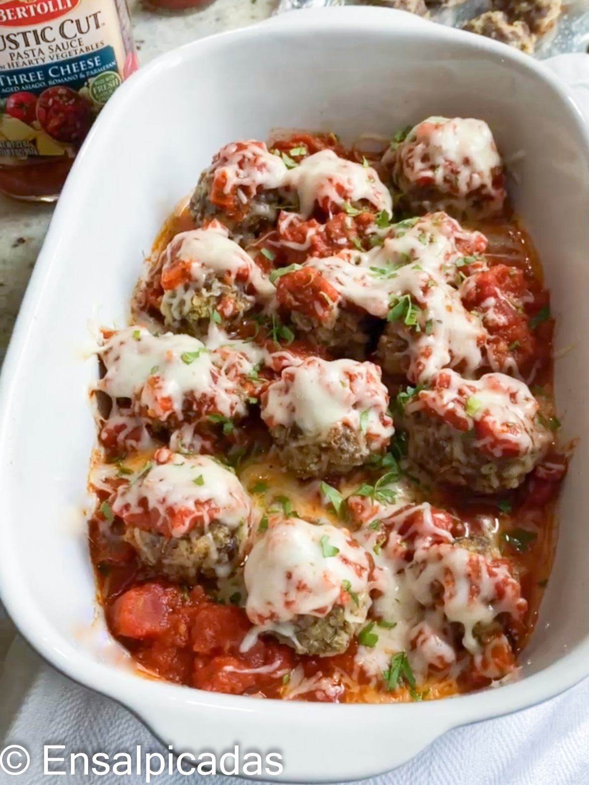 Receta de Albóndigas italianas a la parmesana